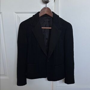 Elie Tahari Textured Black Jacket in Tweed